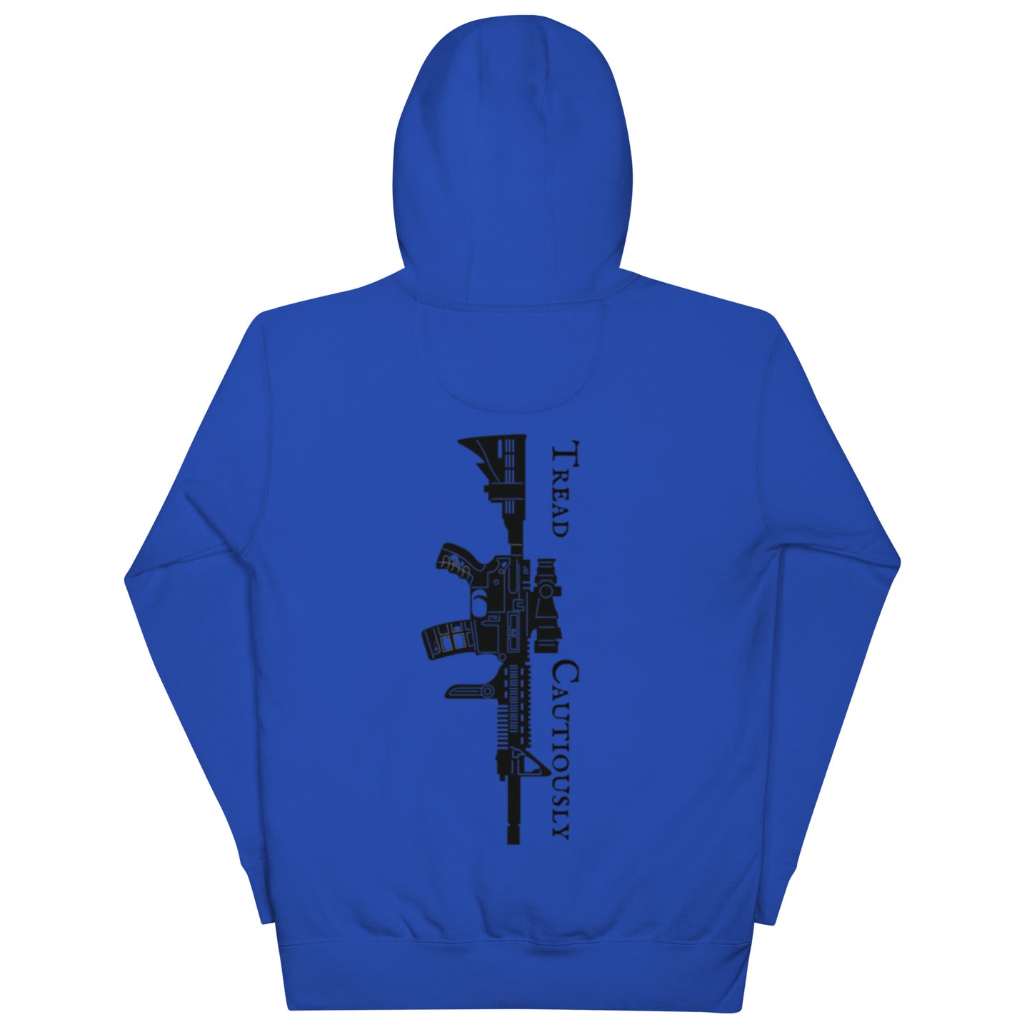 tread cautiously royal hoodie