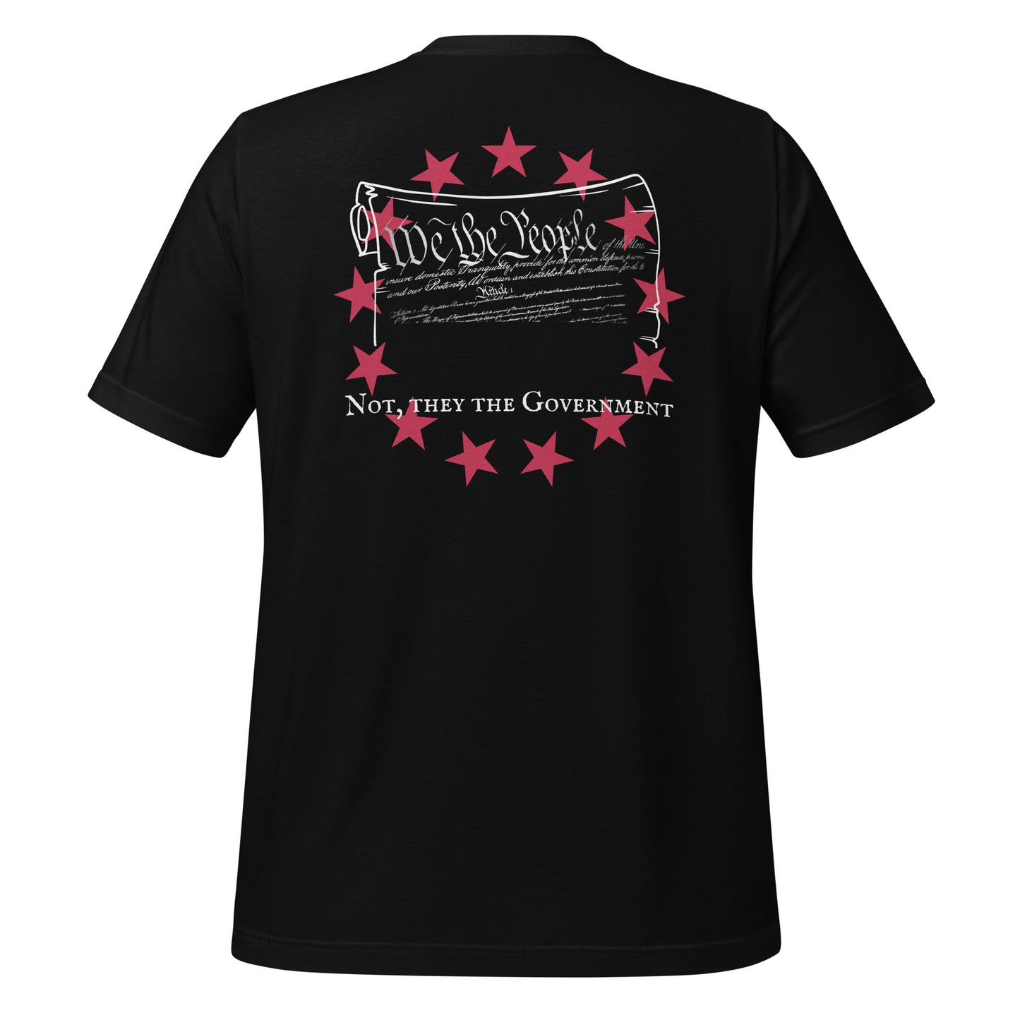 We the people, not they the government men's t-shirt back design Liberty Fray