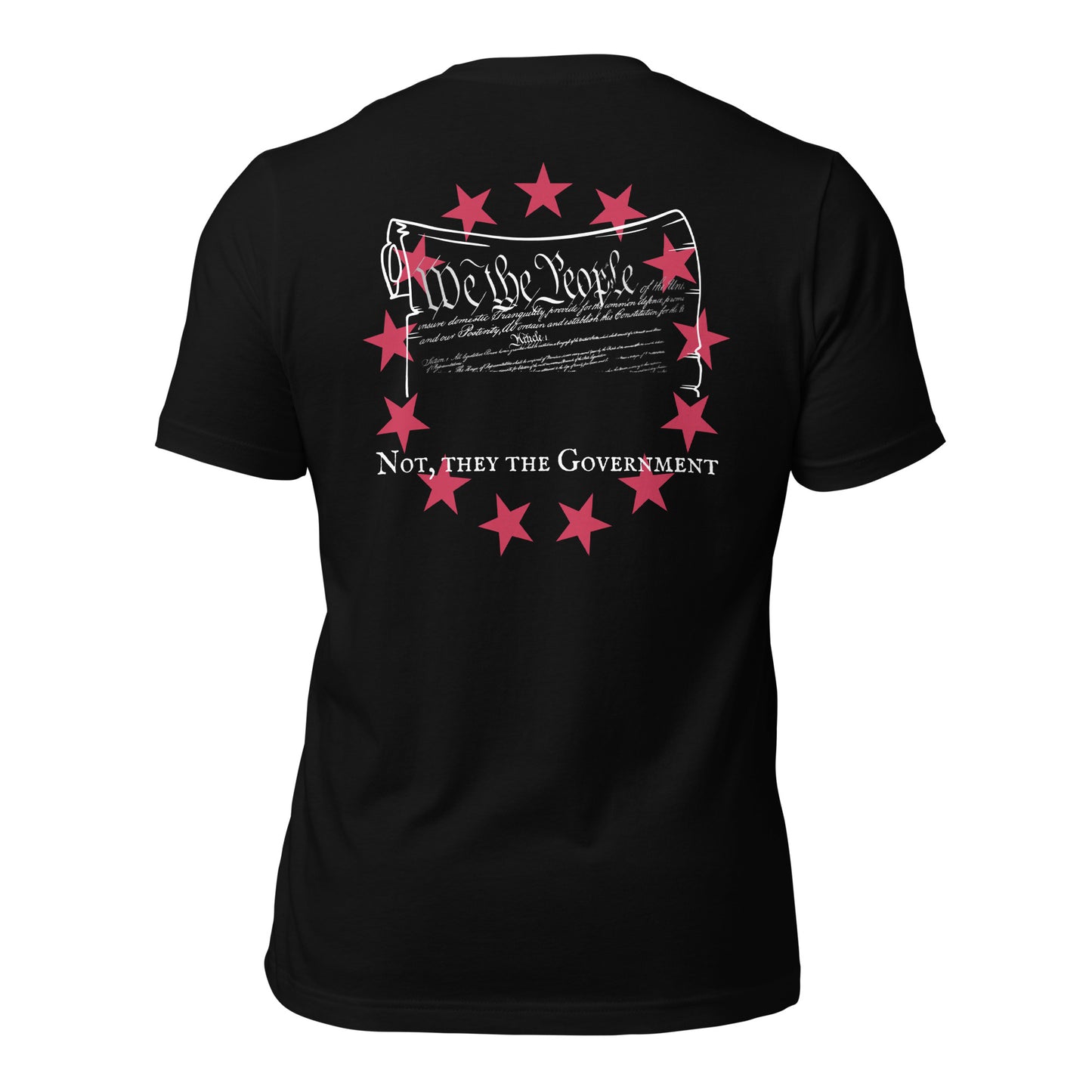 We the people, not they the government men's t-shirt back design Liberty Fray