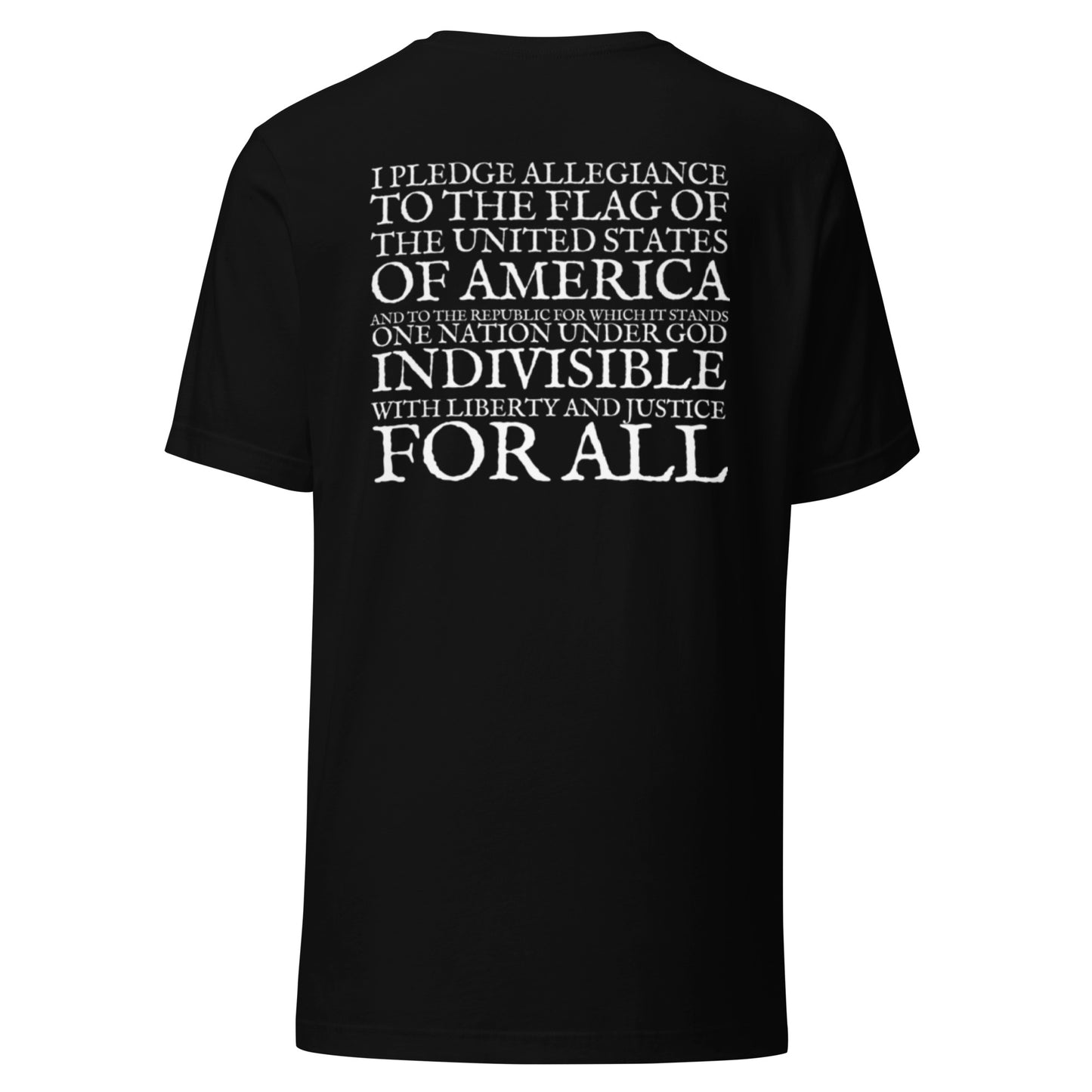 Pledge of Allegiance t-shirt Liberty Fray back