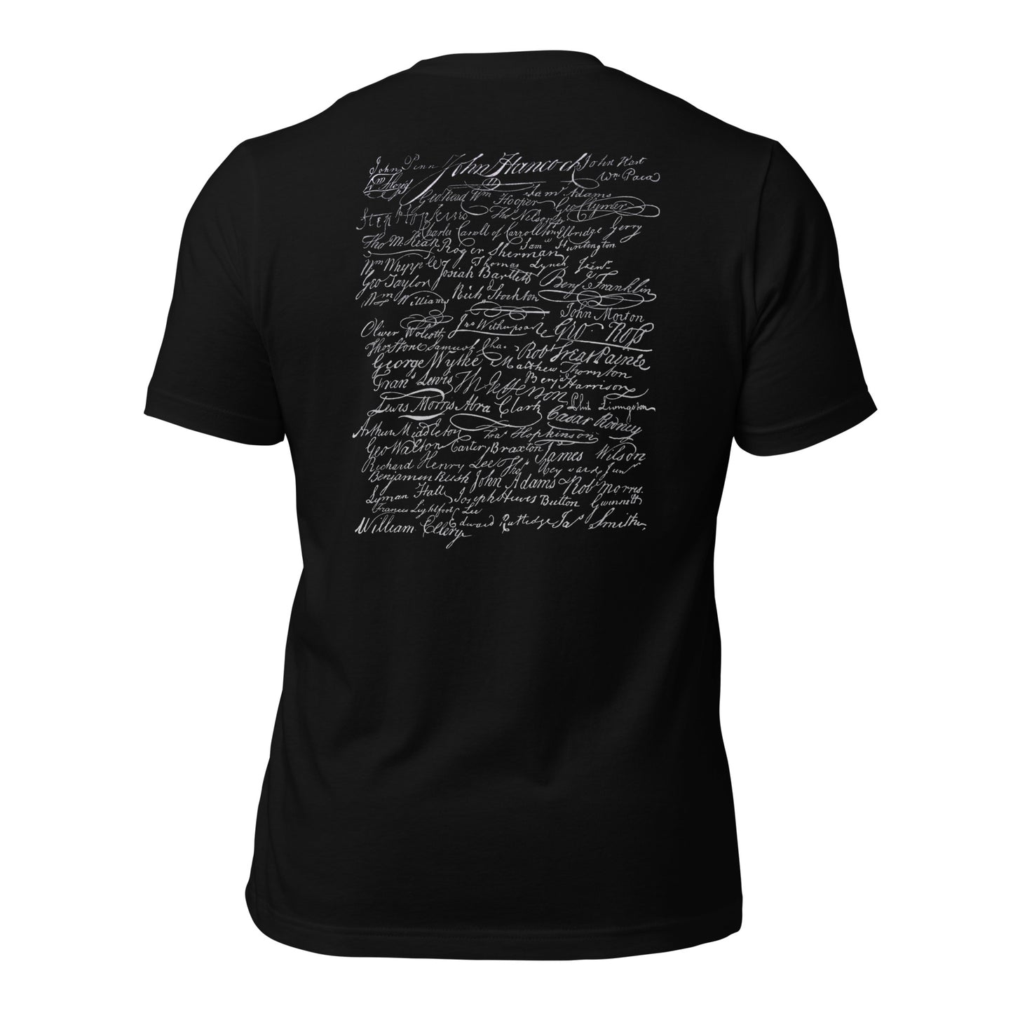 Declaration signers t-shirt back design Liberty Fray
