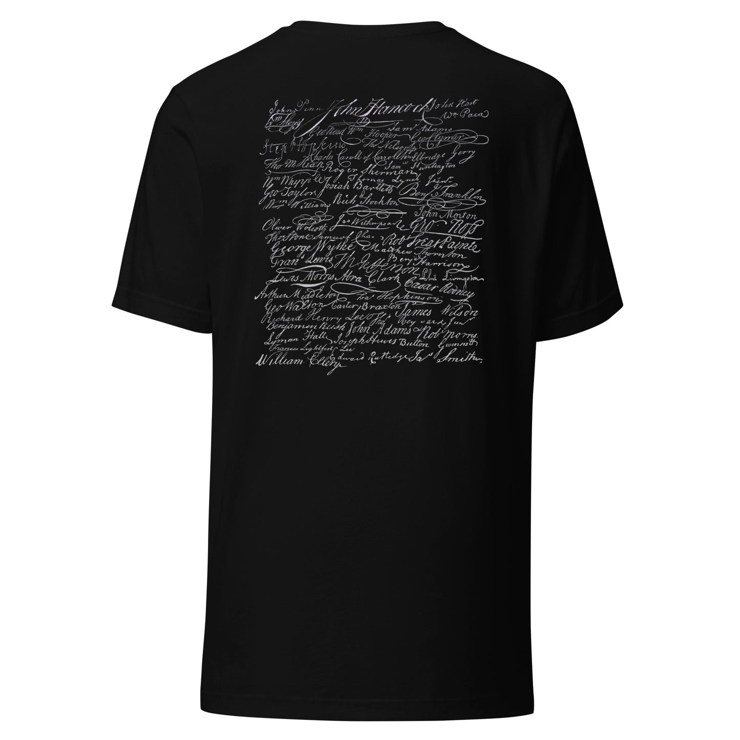 Declaration signers t-shirt back design Liberty Fray