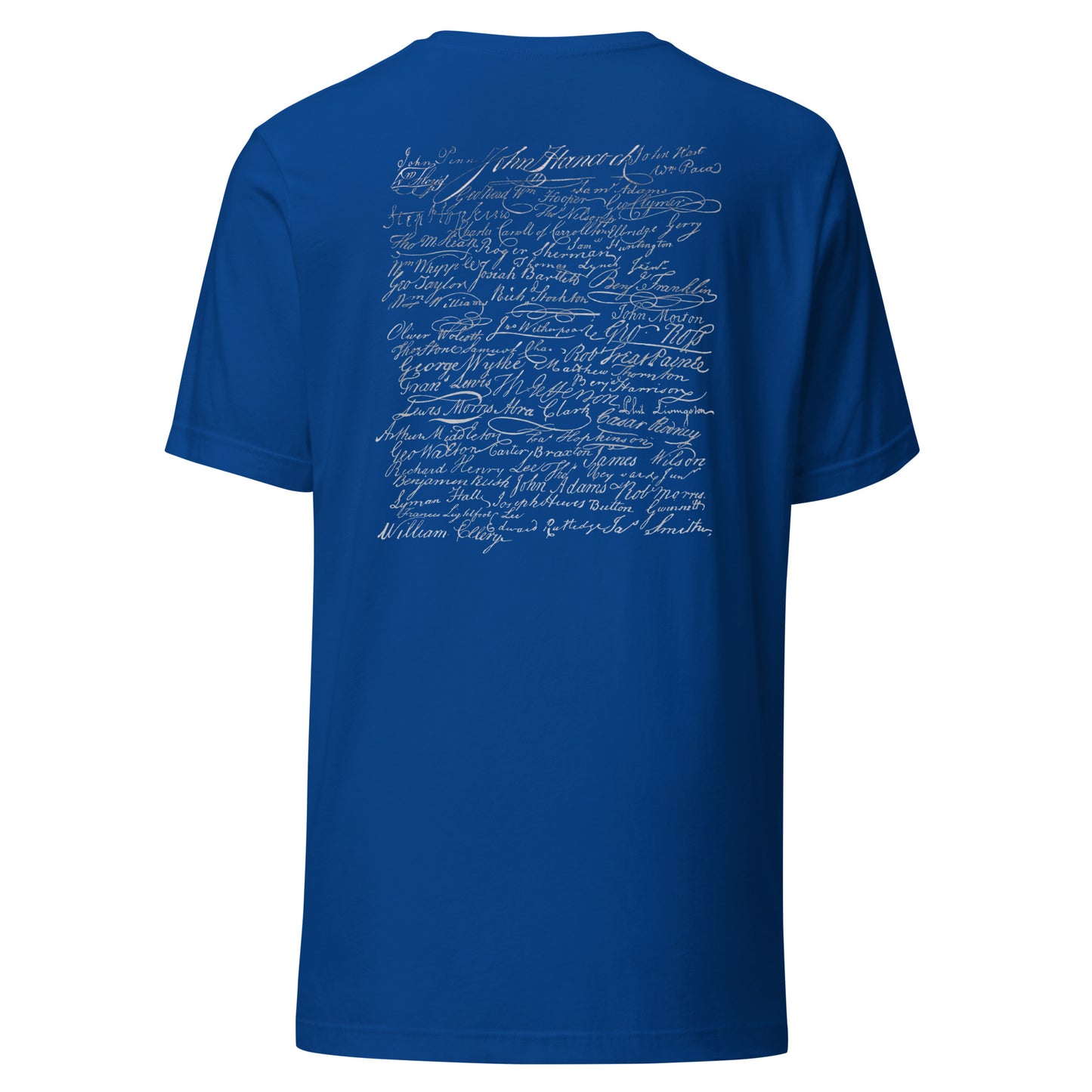 Declaration signers t-shirt back design Liberty Fray