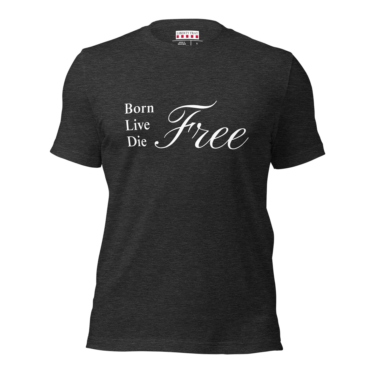 Born Live Die Free grey T-shirt