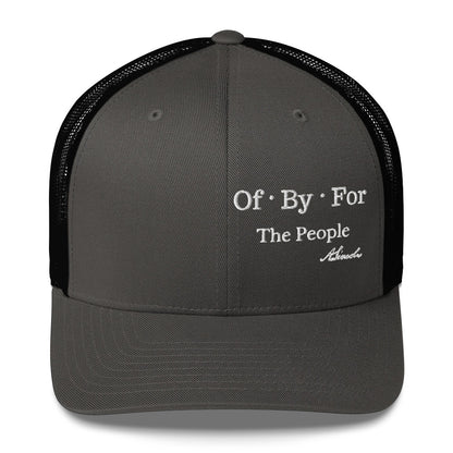 of by for the people charcoal trucker cap