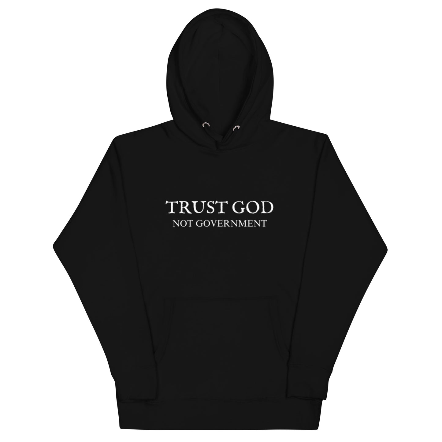 trust God not government black hoodie