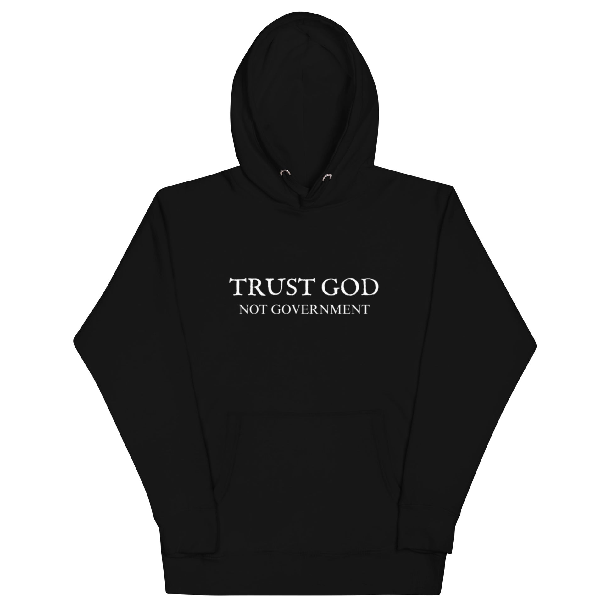 trust God not government black hoodie