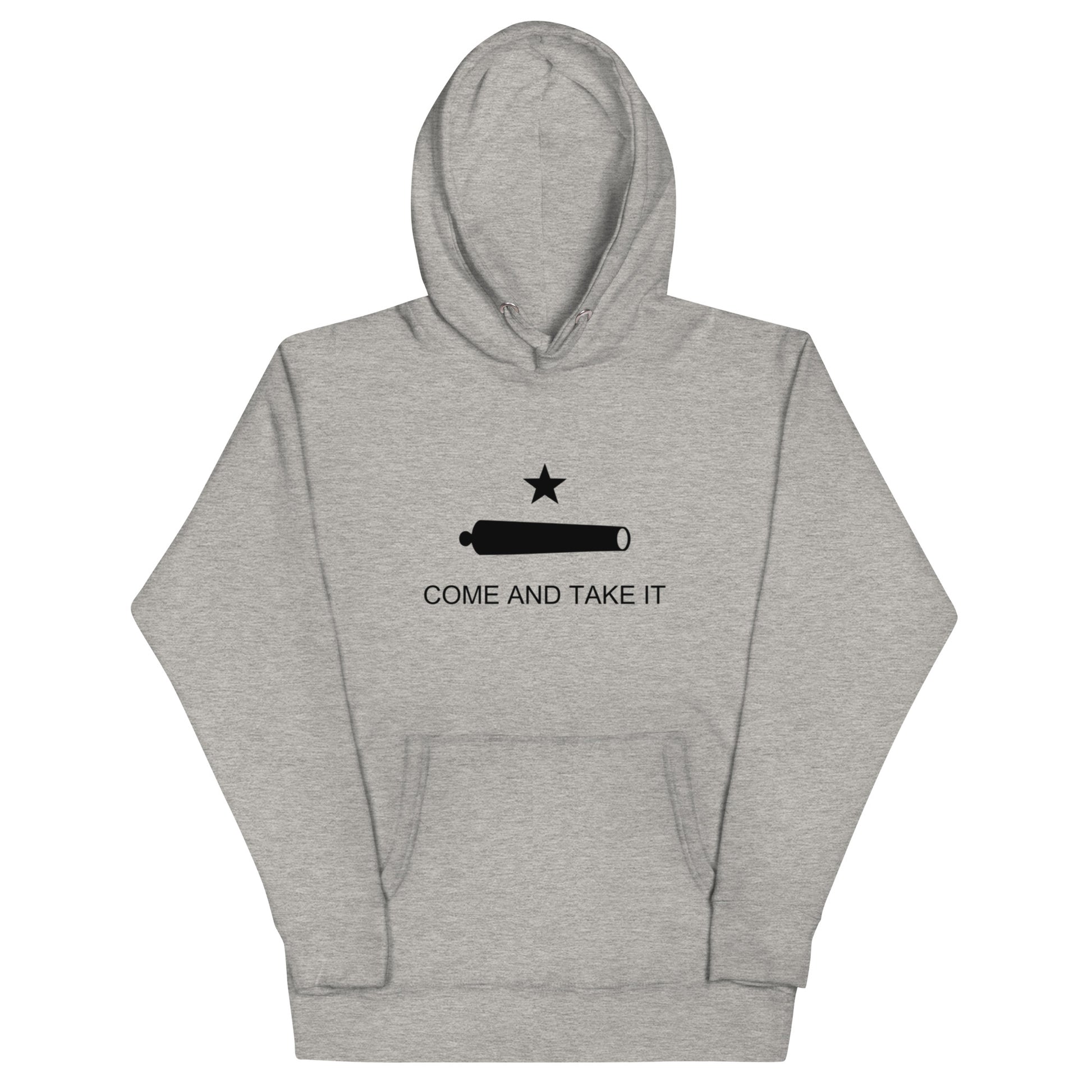 come and take it grey hoodie