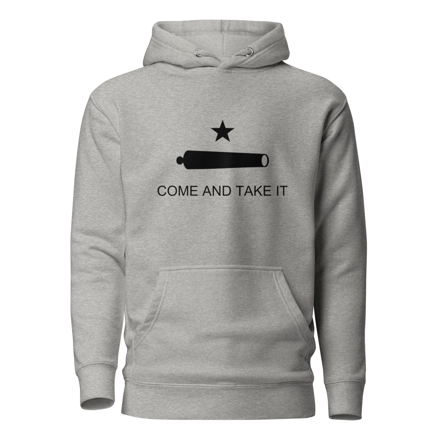 come and take it grey hoodie