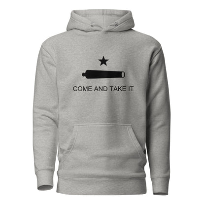 come and take it grey hoodie