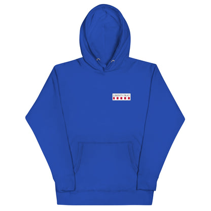 tread cautiously royal hoodie