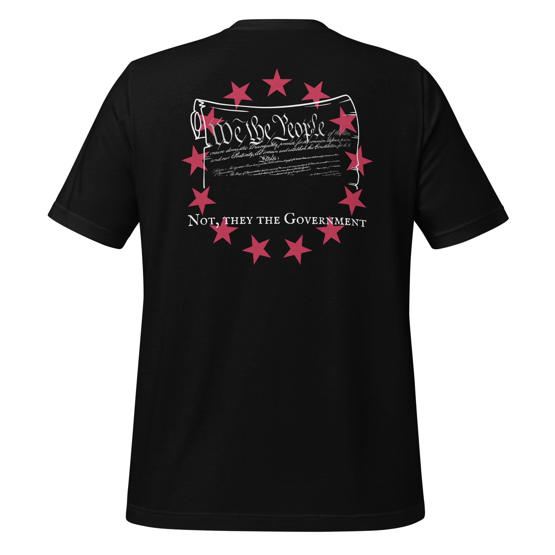 We the people, not they the government men's t-shirt back design Liberty Fray