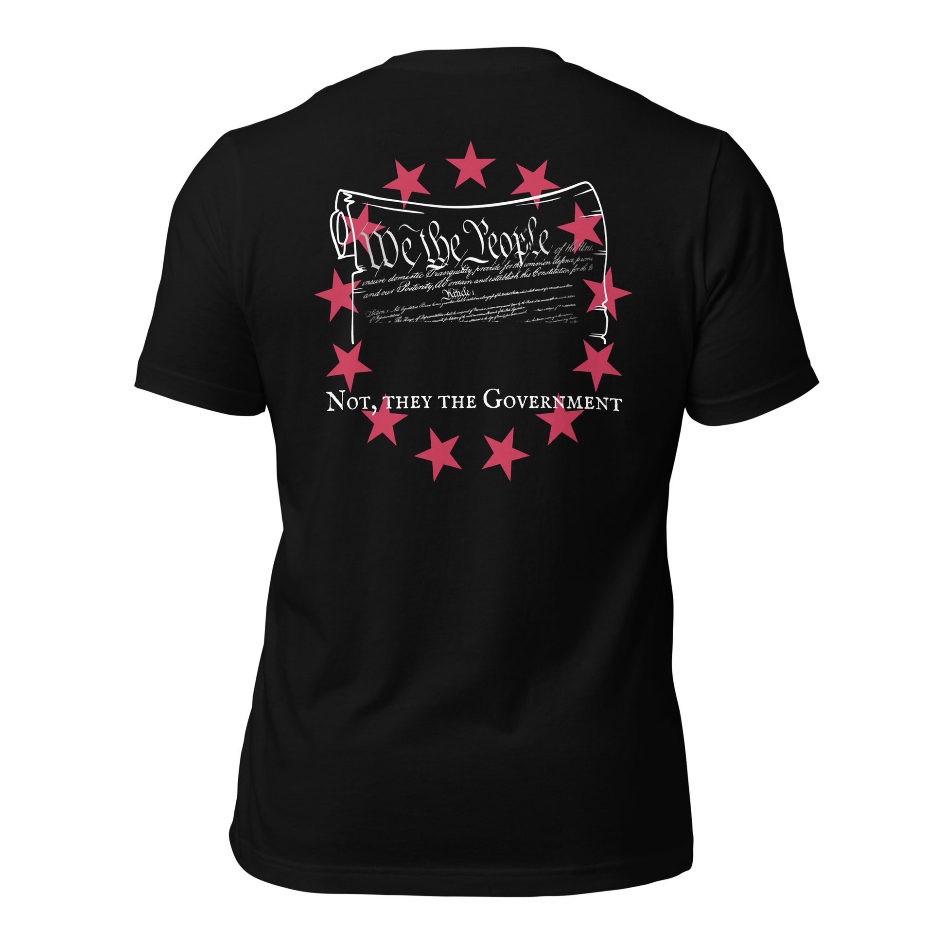 We the people, not they the government men's t-shirt back design Liberty Fray