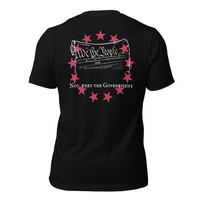 We the people, not they the government men's t-shirt back design Liberty Fray