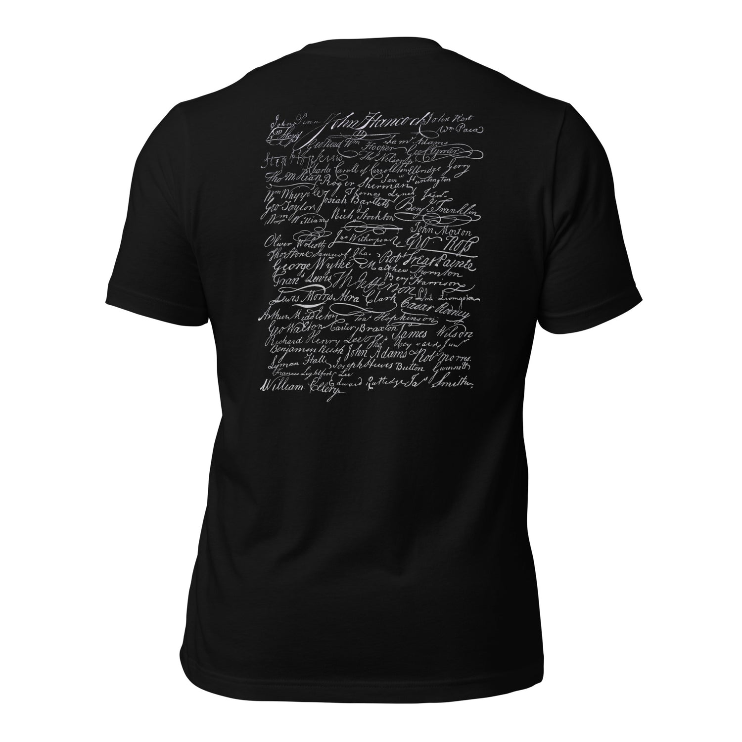 Declaration signers t-shirt back design Liberty Fray