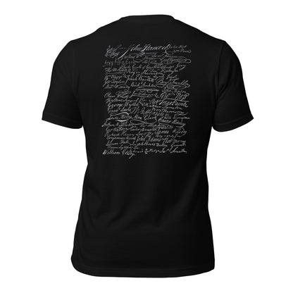 Declaration signers t-shirt back design Liberty Fray