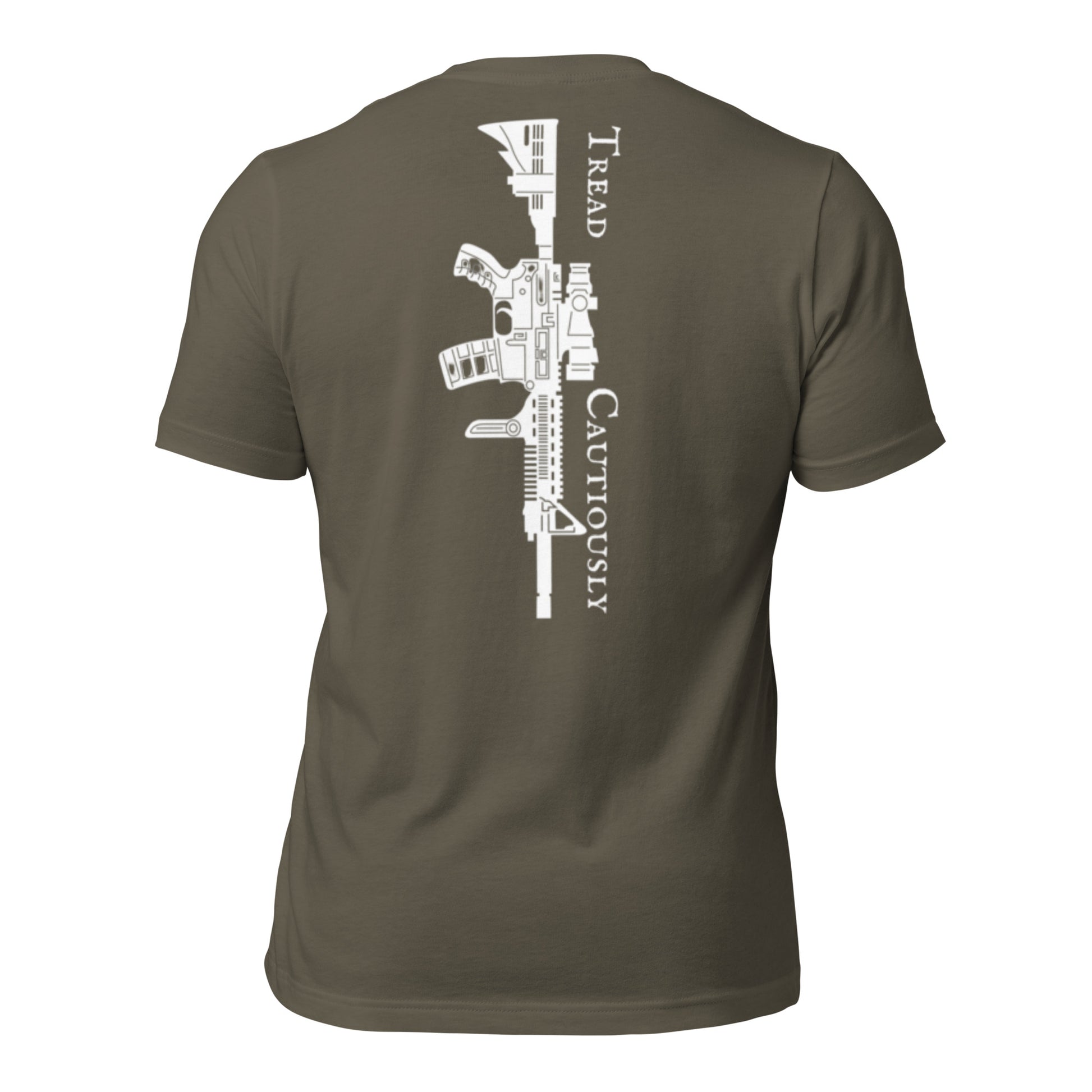 tread cautiously army t-shirt