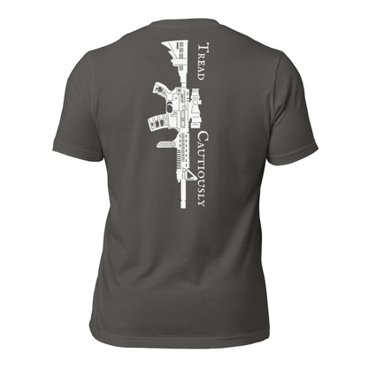 tread cautiously asphalt t-shirt