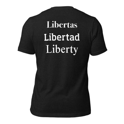 Liberty Libertas Libertad black T-shirt