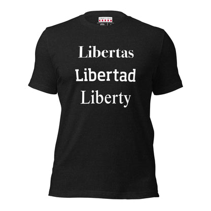 Liberty Libertas Libertad black T-shirt