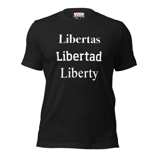 Liberty Libertas Libertad black T-shirt