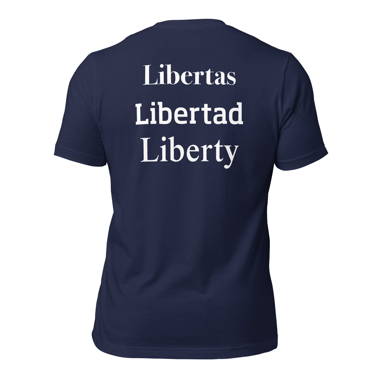 Liberty Libertas Libertad navy T-shirt