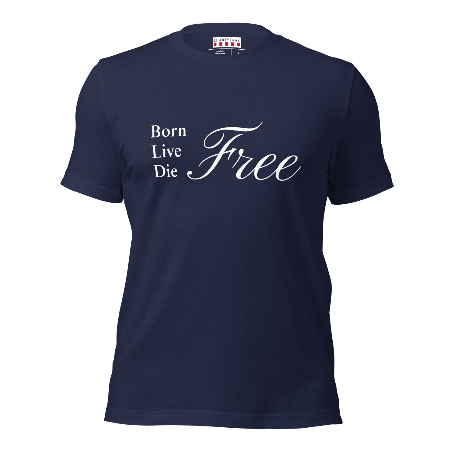 Born Live Die Free navy T-shirt