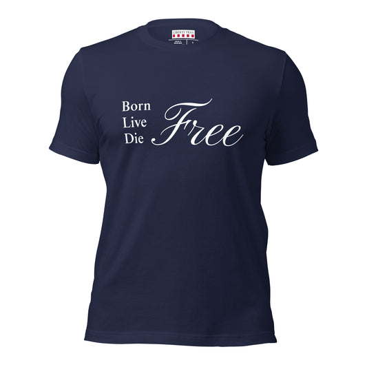 Born Live Die Free navy T-shirt