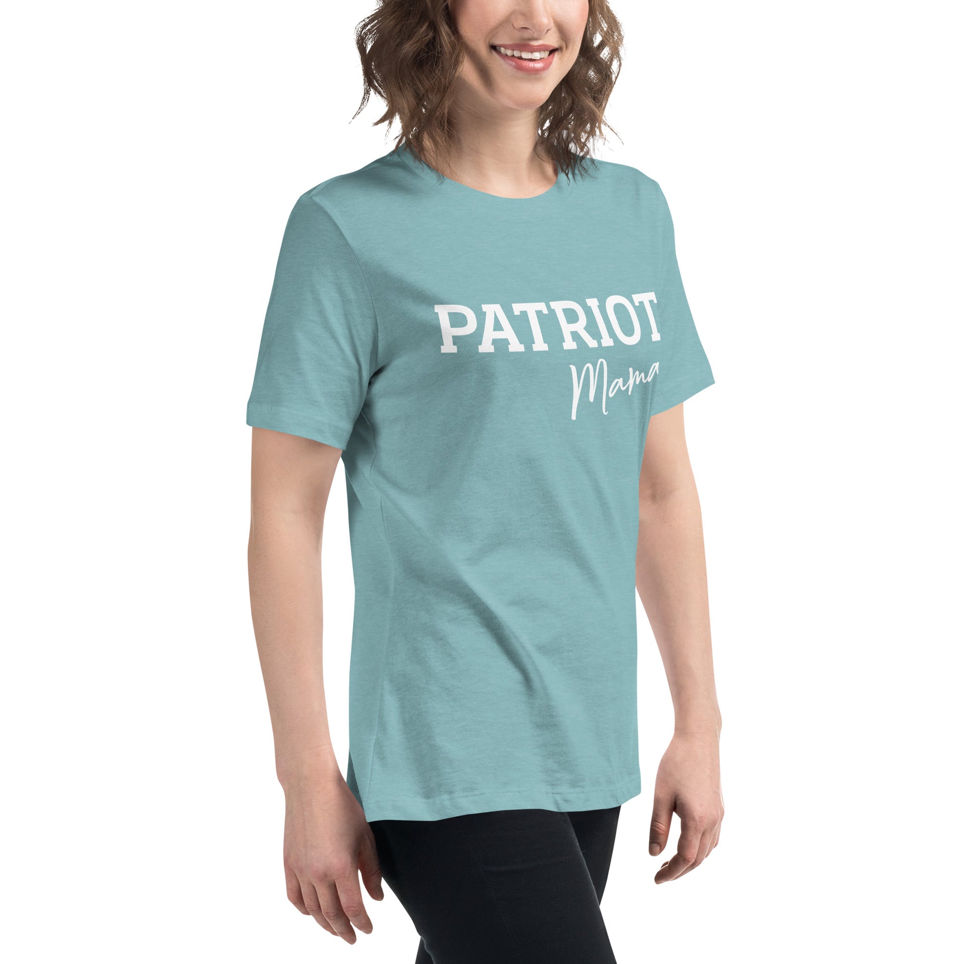 patriot mama blue women's t-shirt