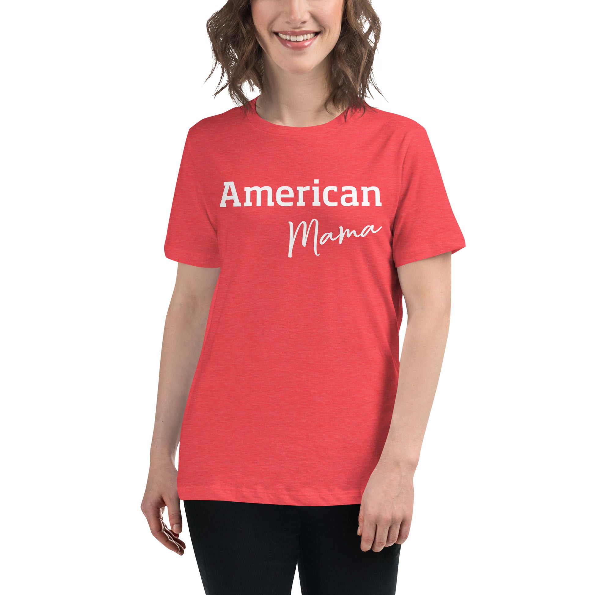 American Mama red T-shirt